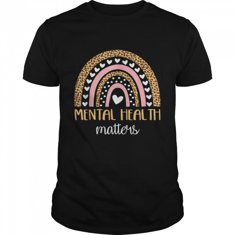 Mental Health Matters Boho Rainbow Awareness Shirt
