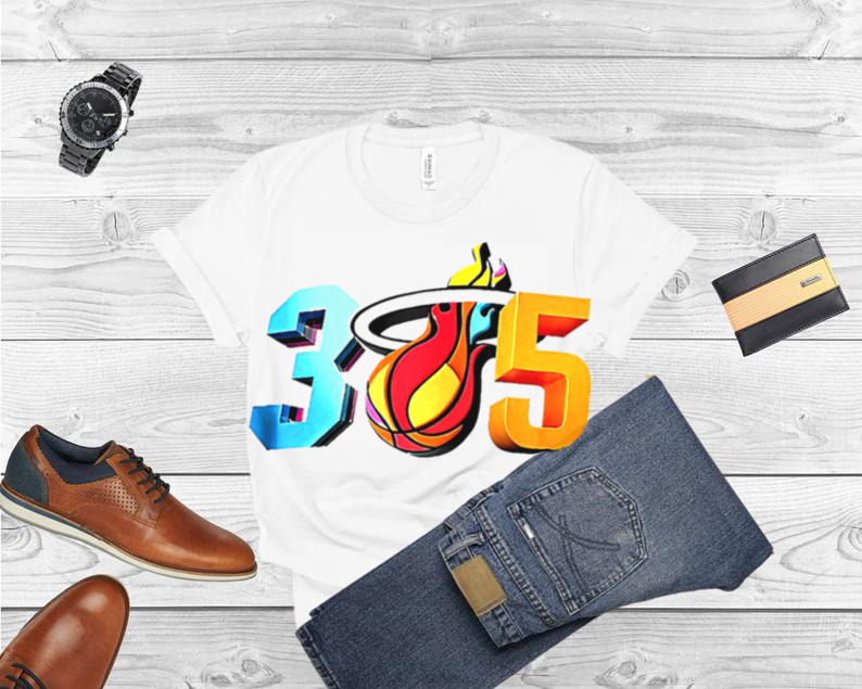 Miami Heat Basketball 305 logo T shirt