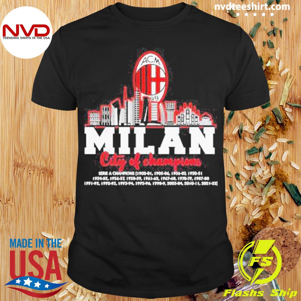 Milan City Of Champions Serie A Champions Shirt