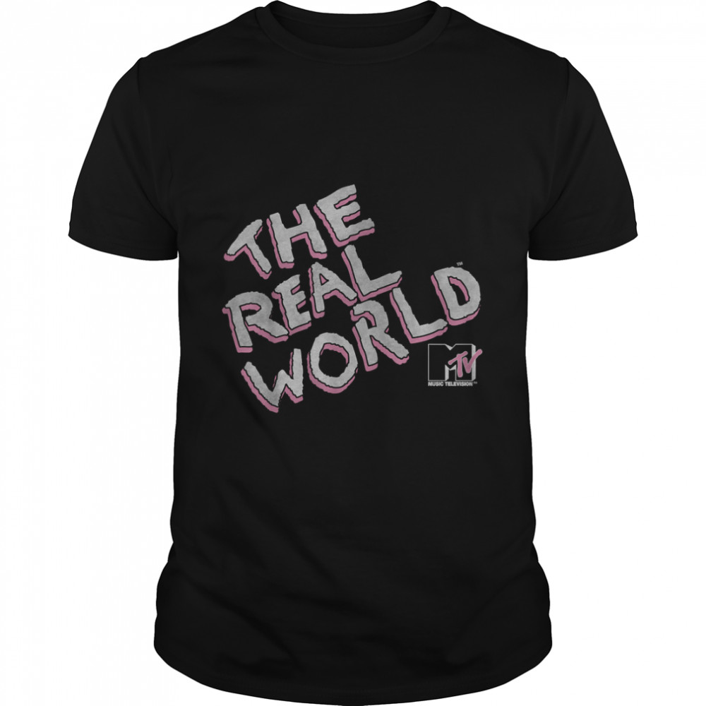 MTV The Real World Subtle Pink Title Graphic T-Shirt