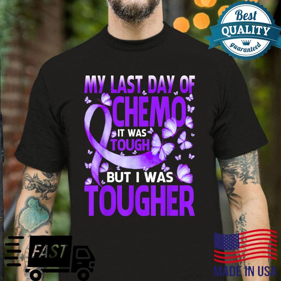 My Last Day Of Day Chemo Crohn's Disease Awareness Butterfly Shirt