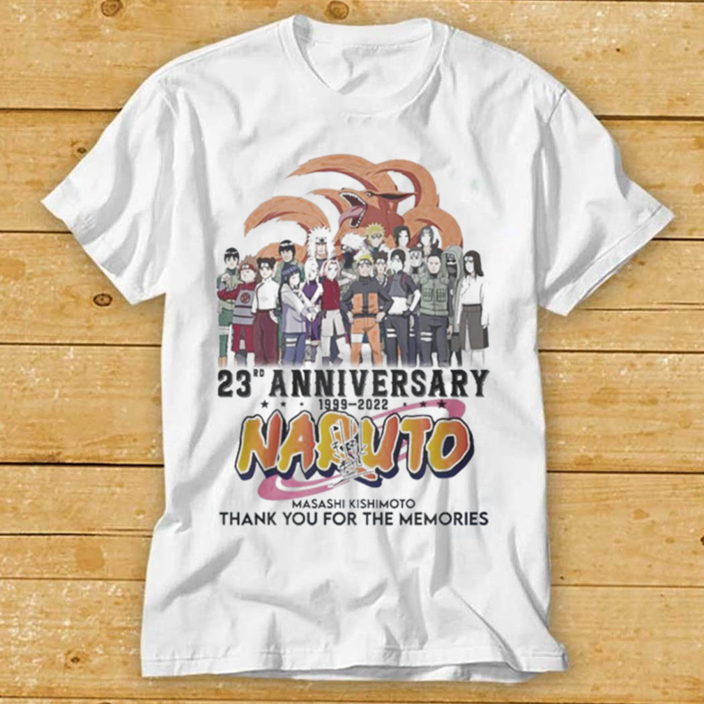 Naruto 23 rd anniversary 2022 masashi kishimoto thank you for the memories shirt