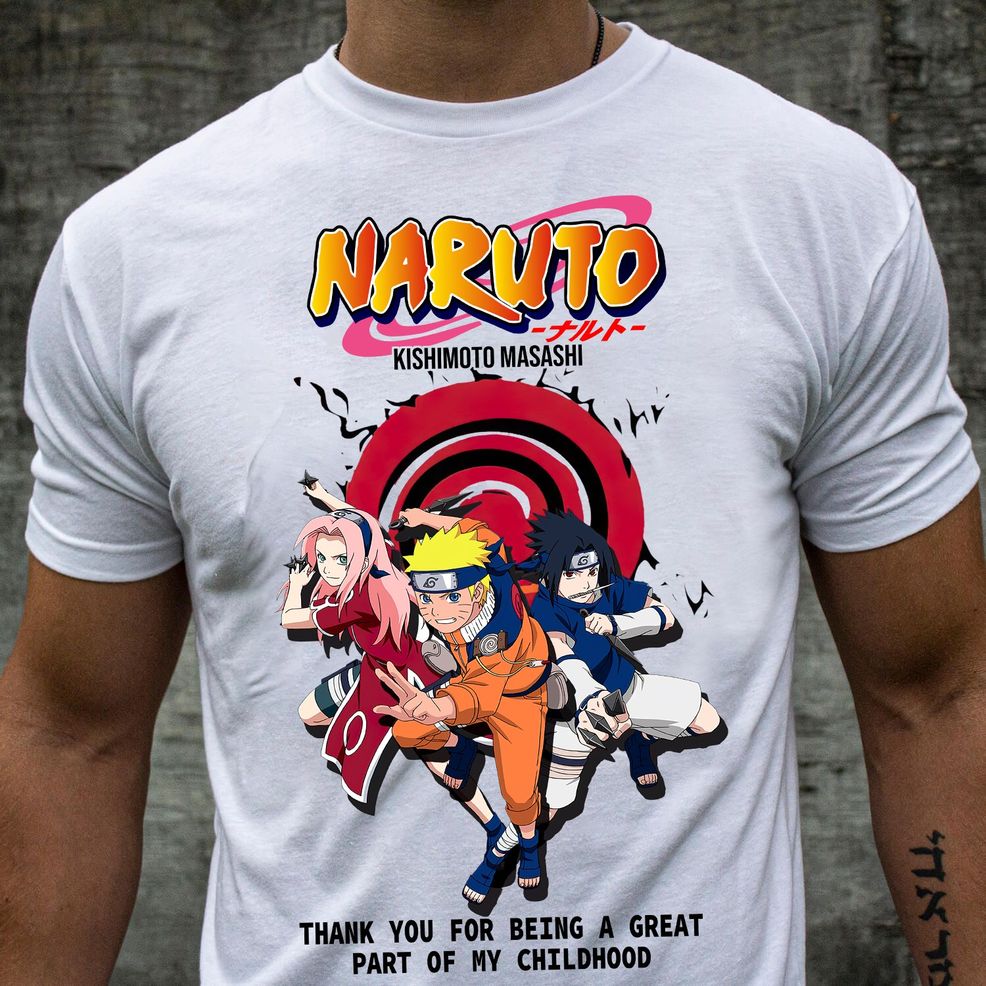 Naruto Sakura Sasuke Kishimoto Masashi Thank You For Being A Great Part Of My Childhood Shirt