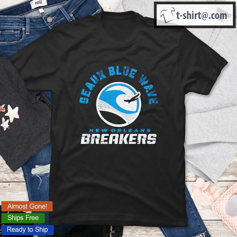New Orleans Breakers Geaux Blue Wave T Shirt