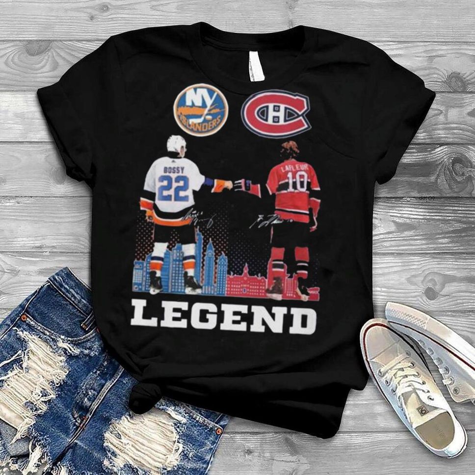 New York Islanders Bossy And Montreal Canadiens Lafleur Legend Signatures Shirt