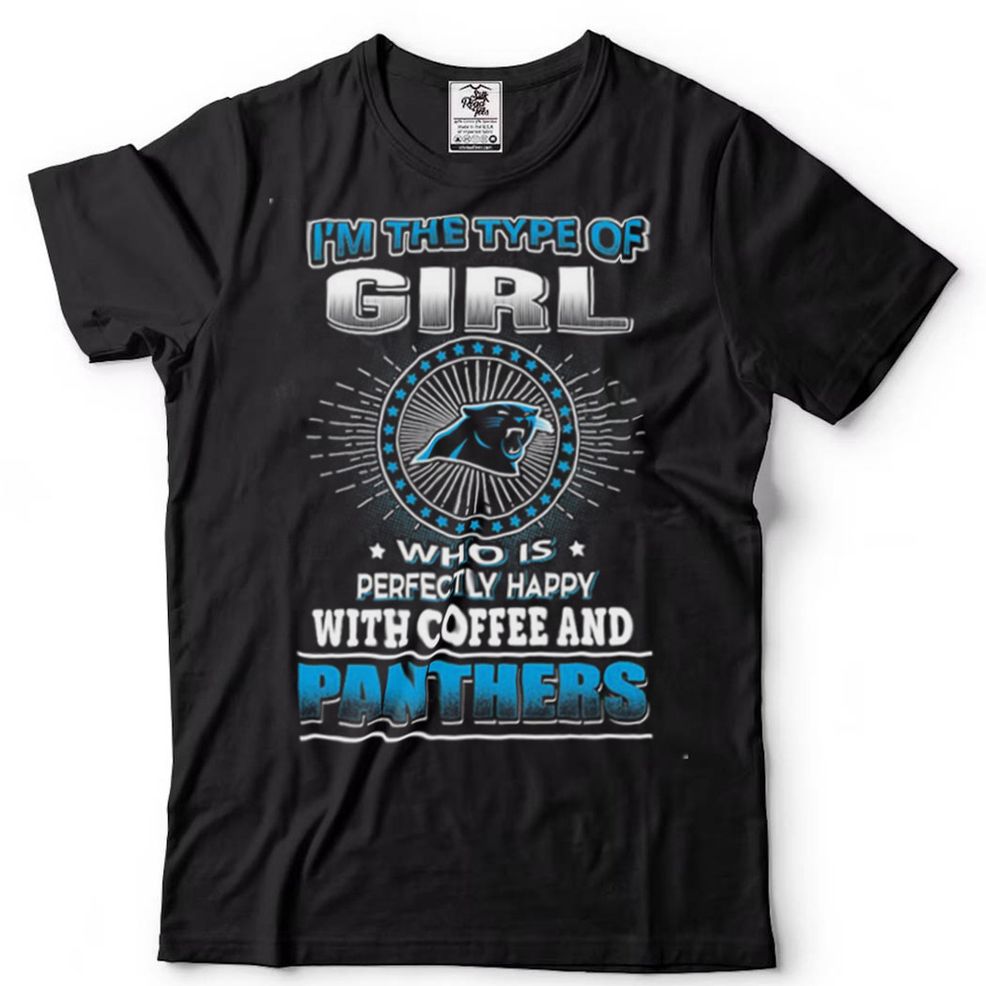 NFL Carolina Panthers Girl Loves Coffee T Shirt