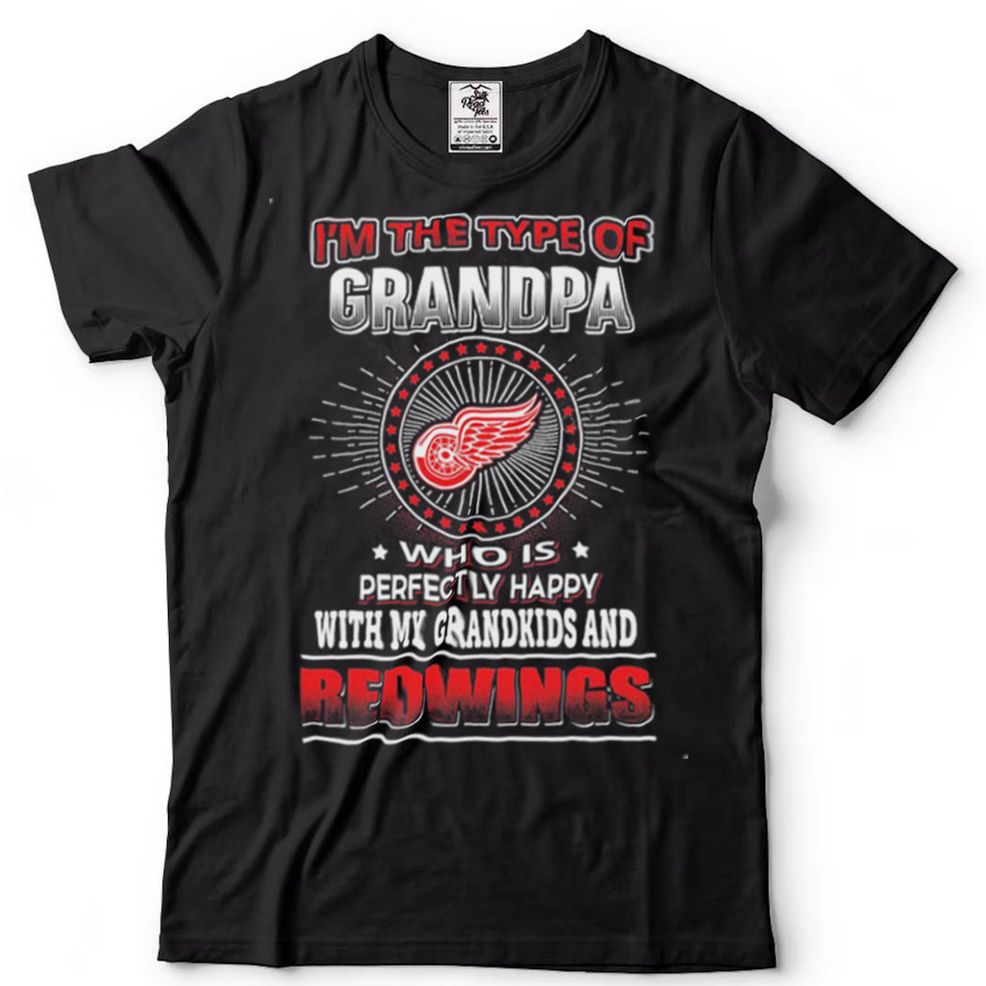 NHL Detroit Red Wings Grandpa Loves Grandkids T Shirt