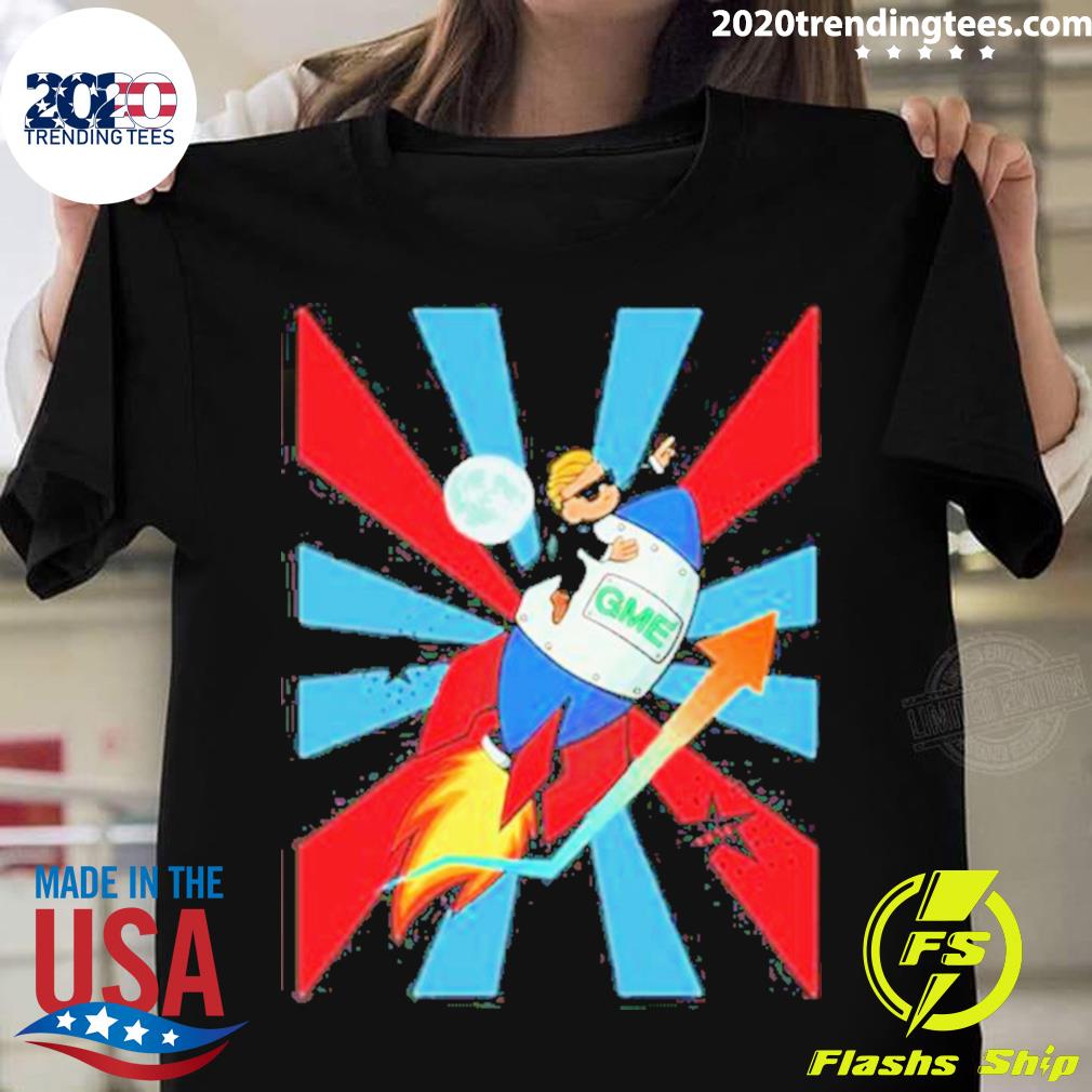 Nice gme To The Moon Trump’s Rocket T-shirt
