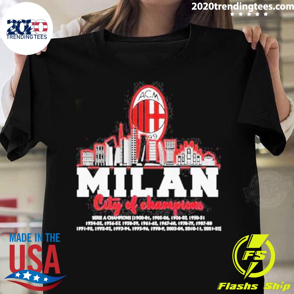 Nice milan City Of Champions Serie A Champions T-shirt