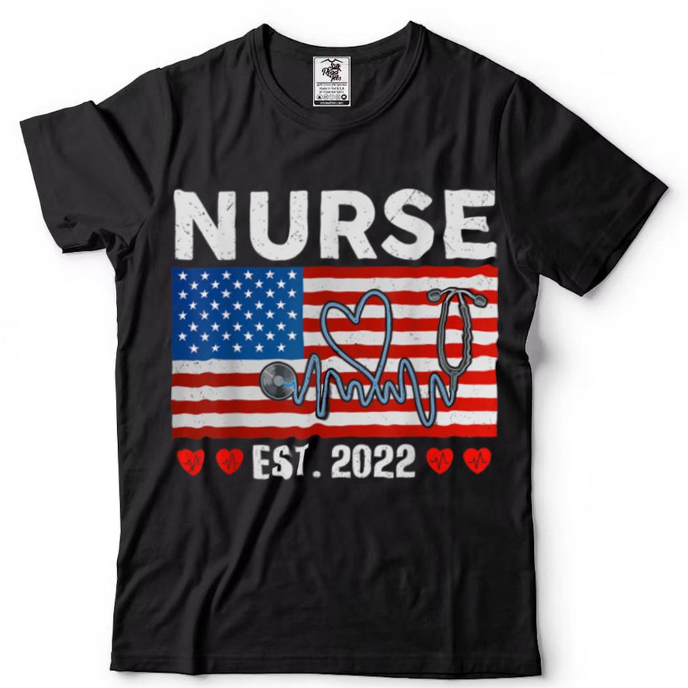 Nurse Est 2022 USA Flag Nursing School Graduating RN Grad T Shirt