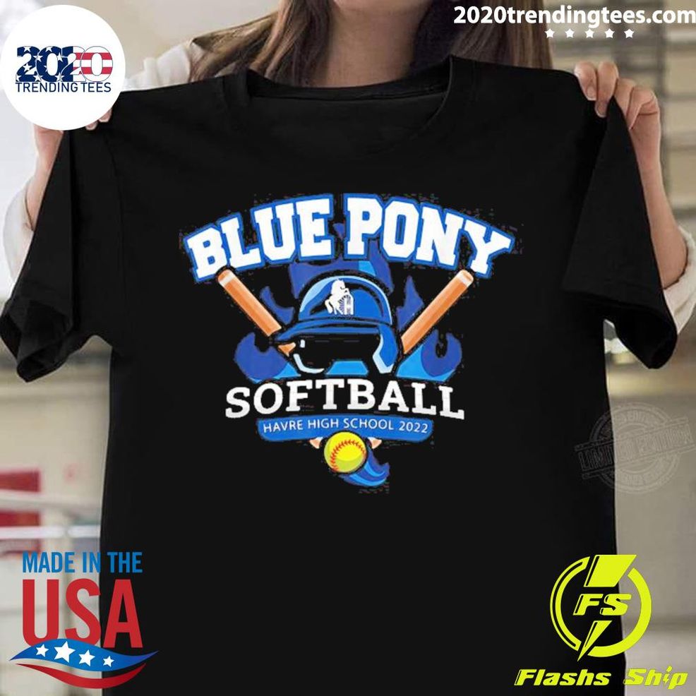 Official Blue Pony Softball Havre High School 2022 T Shirt