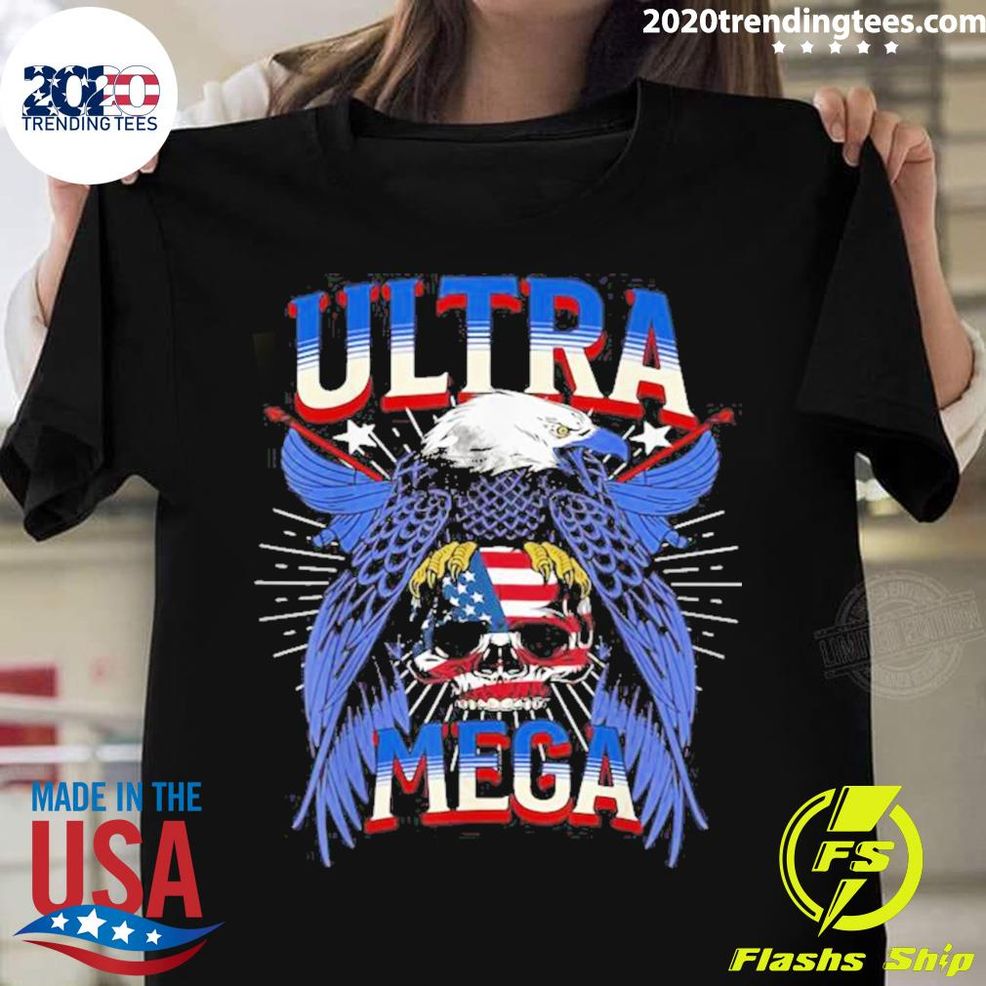 Official Eagle Skull American Flag Ultra Maga T Shirt
