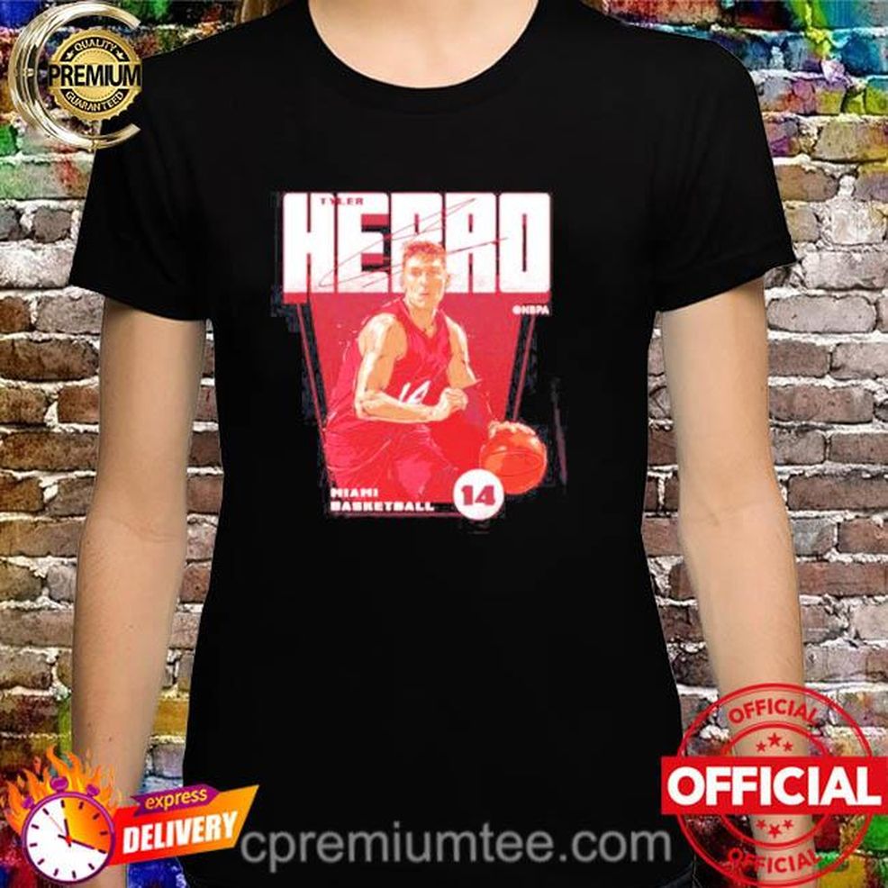 Official Tyler Herro Miami Basketball Signatures Shirt