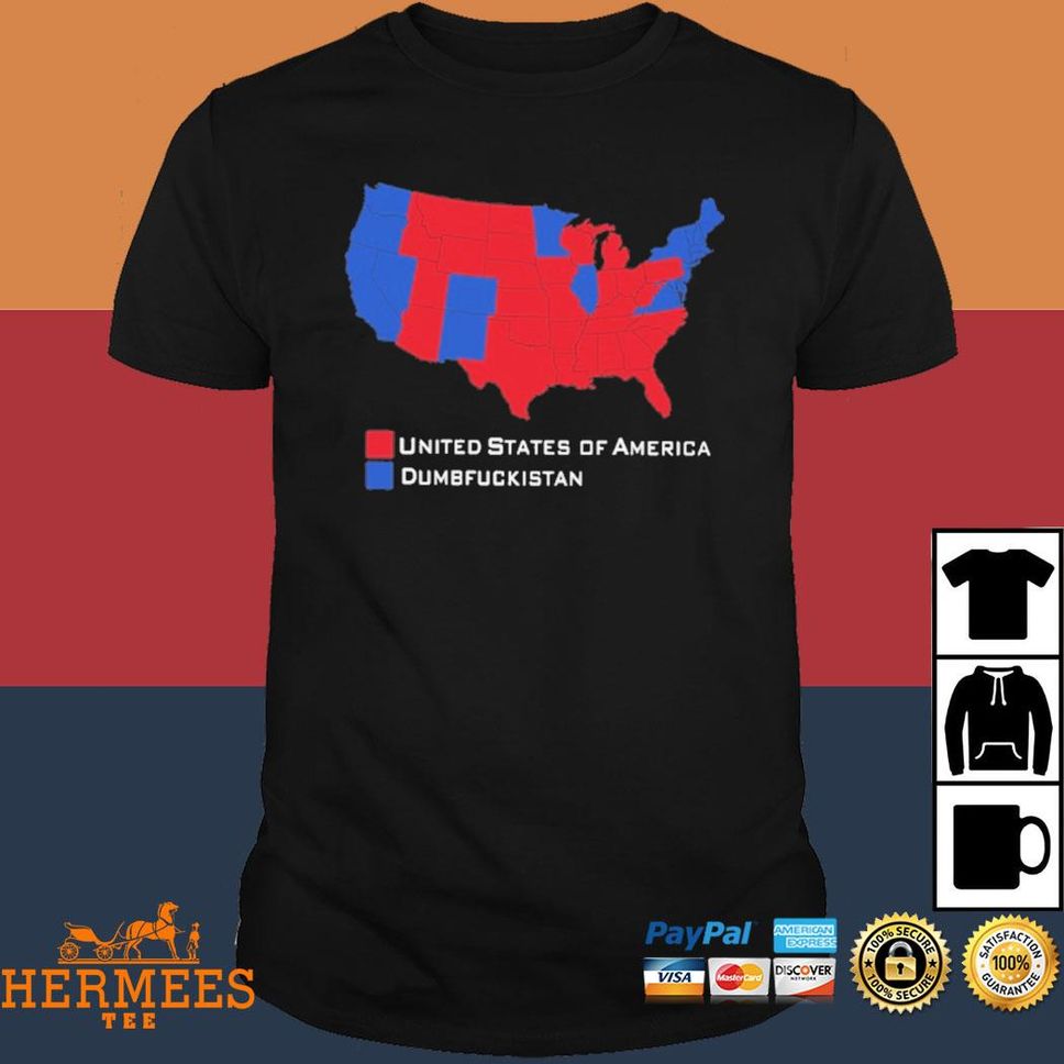 Official United States Of America Election Map Republicans Dumbfuckistan Shirt