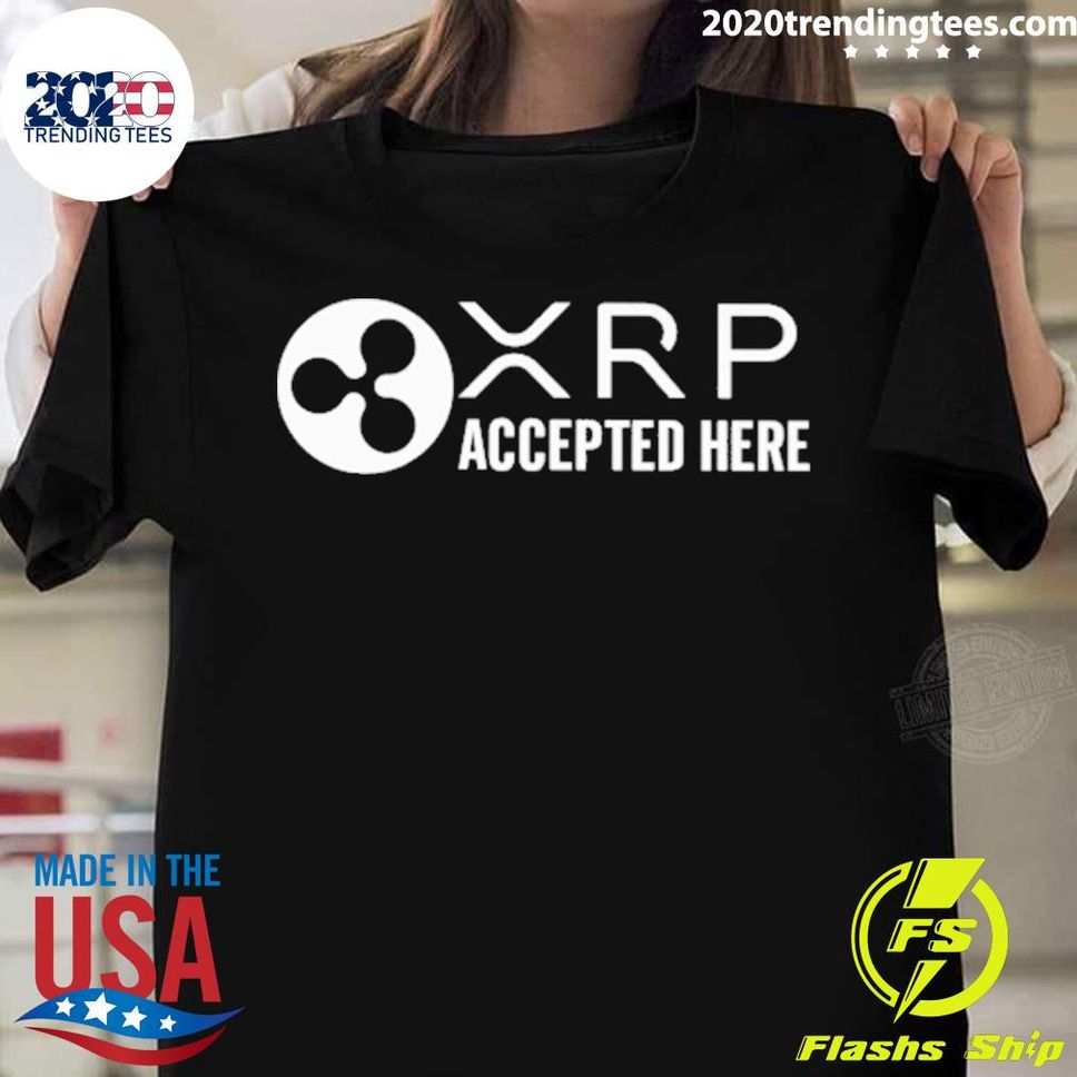 Official Xrp Accepted Here T Shirt