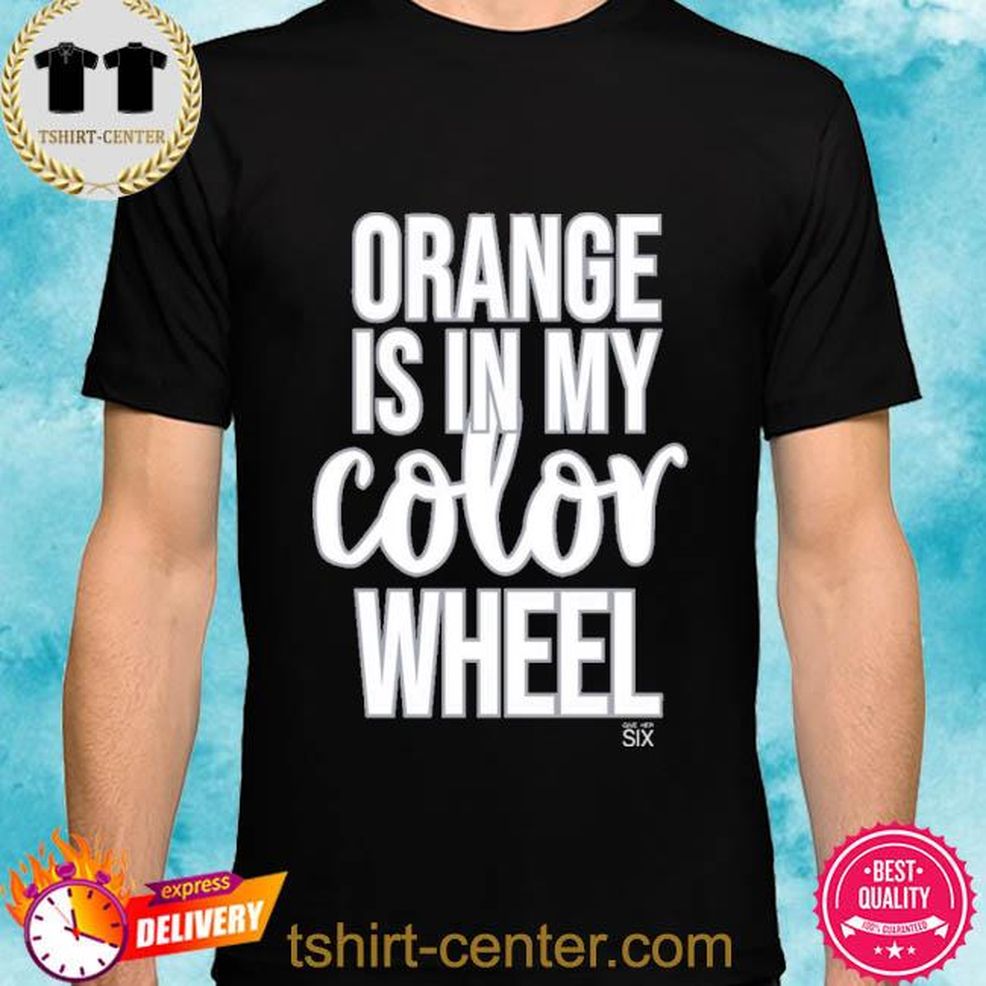 Orange Is In My Color Wheel Tee Shirt