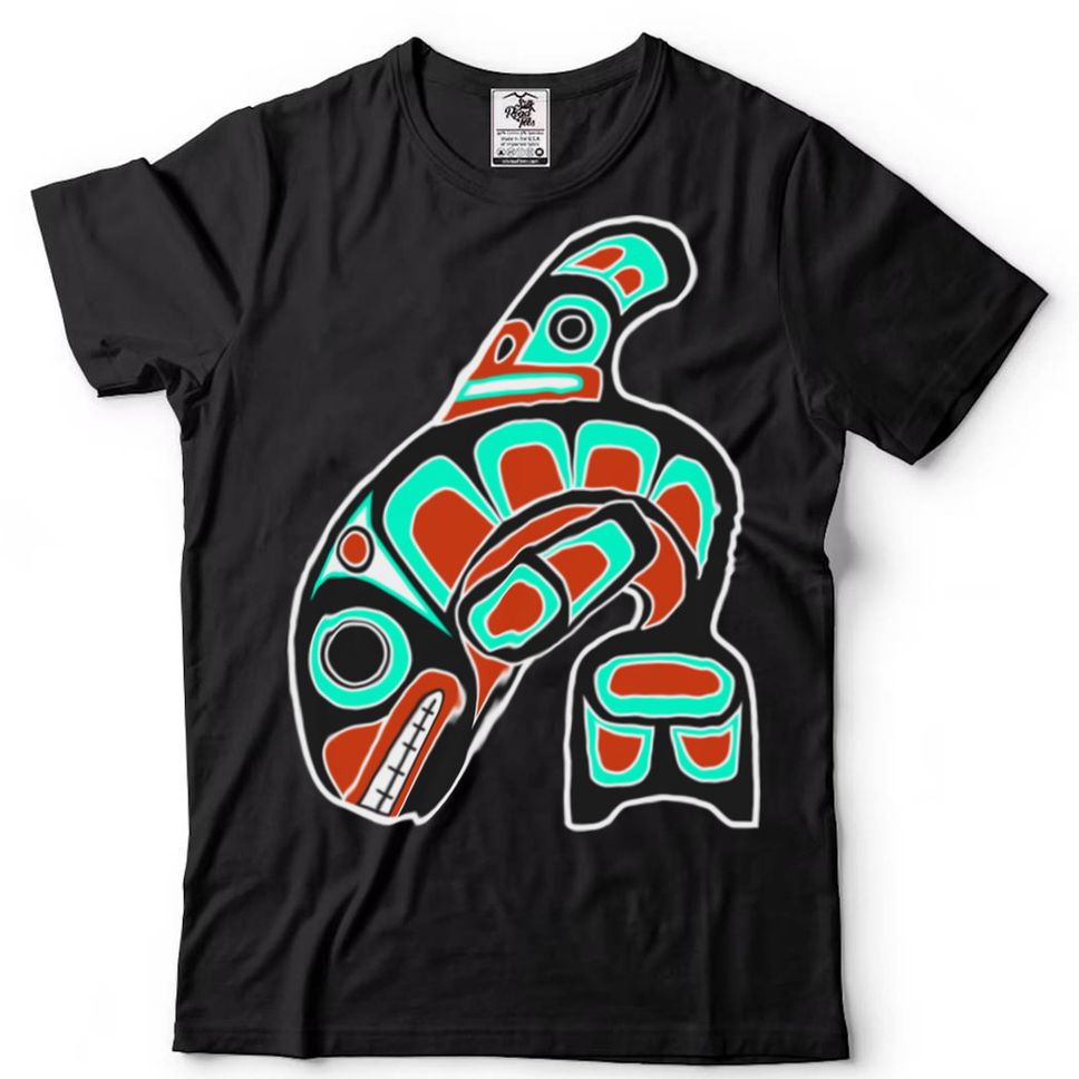 Orca Whale Native American Totem Tribal Haida Style Art Long Sleeve T Shirt Tee