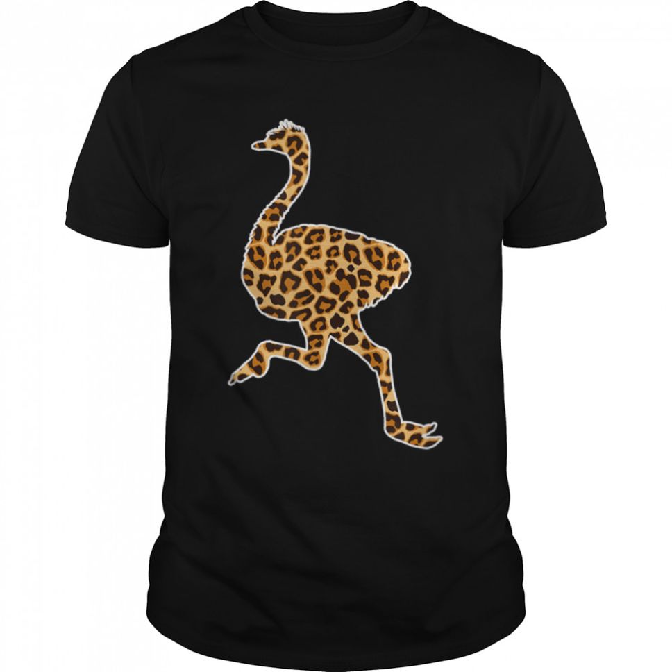 Ostrich Lover Pet Animal Print Leopard Girls Women Kids T Shirt B09W8WHZFR