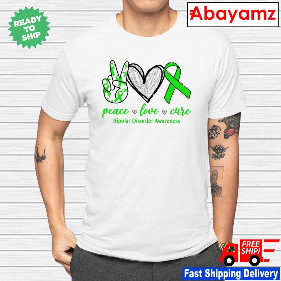 Peace Love Cure Bipolar Disorder Awareness Shirt