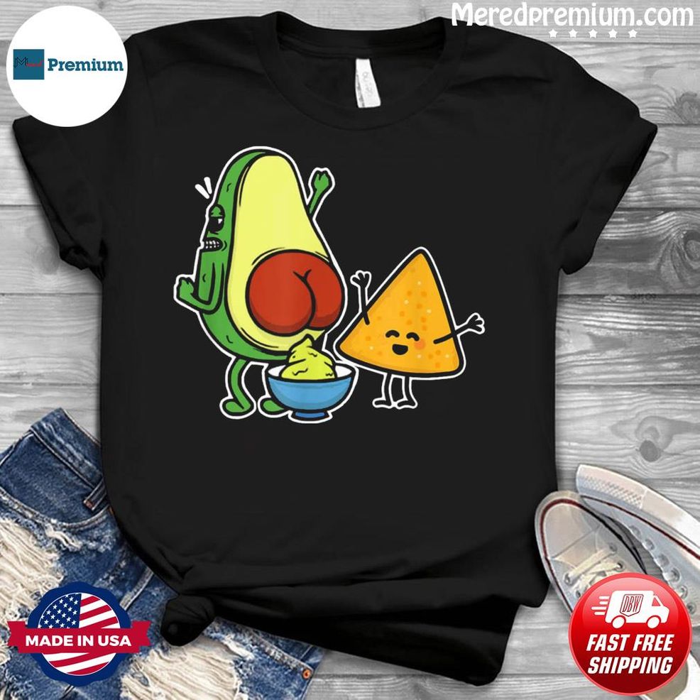 Pooping Avocado & Tortilla Chip Guacamole Poop Turd Vegan Shirt