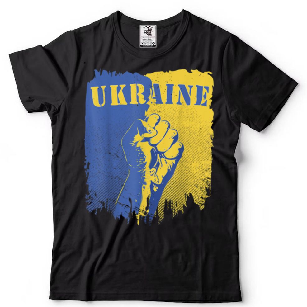 Pro Ukraine Flag Fist Support Ukrainian Resistance Patriotic T Shirt