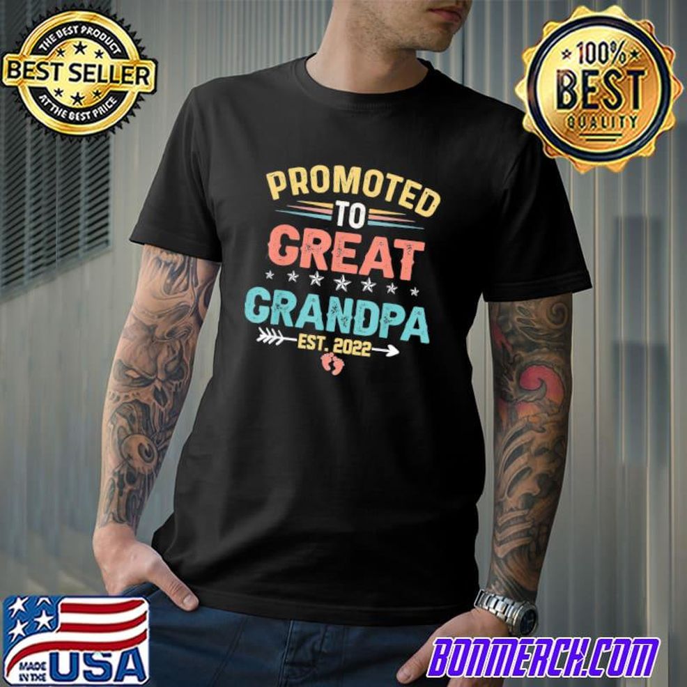 Promoted To Great Grandpa Of Twins Est 2022 Shirt