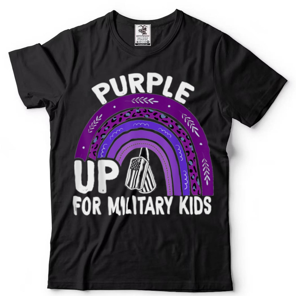 Purple Up For Military Kids Rainbow Military Child Month T Shirt