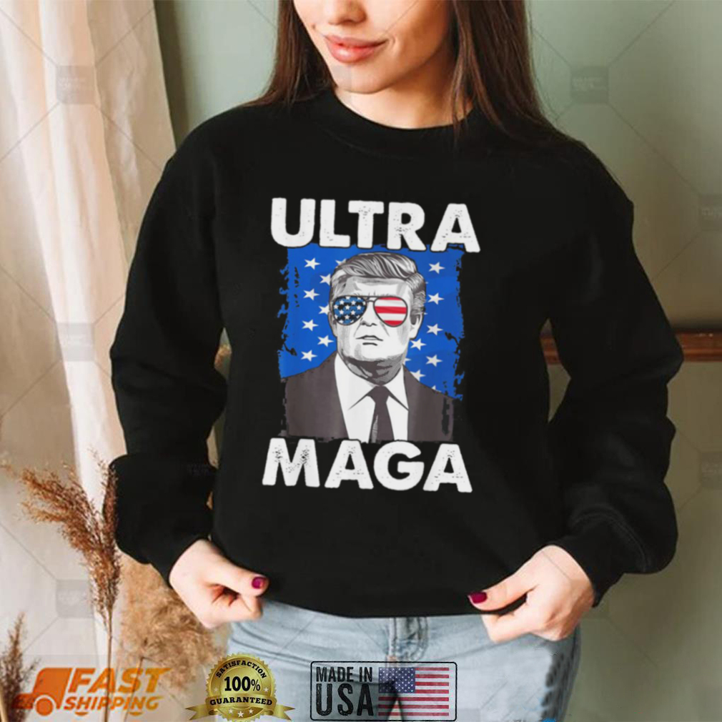 Retro grunge ultra maga Trump usa flag antI Biden patriotic shirt