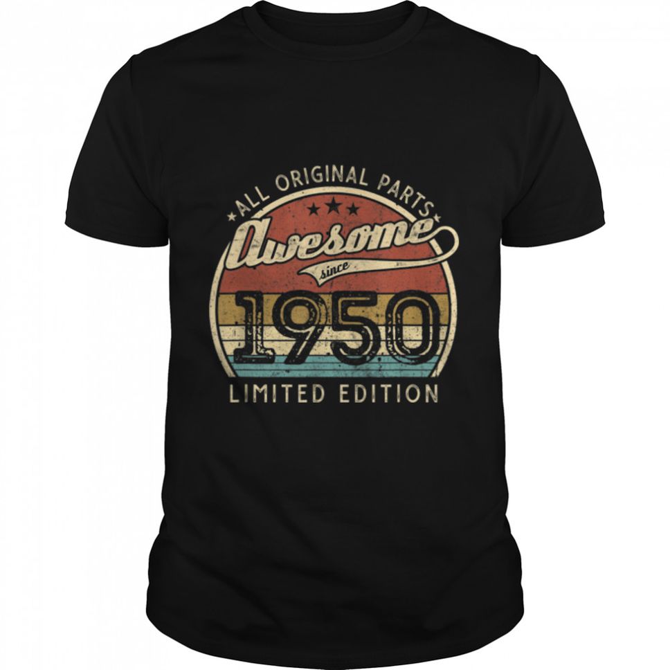 Retro Vintage 1950 Limited Edition 72nd Birthday 72 Year Old T Shirt B09W8S6D91