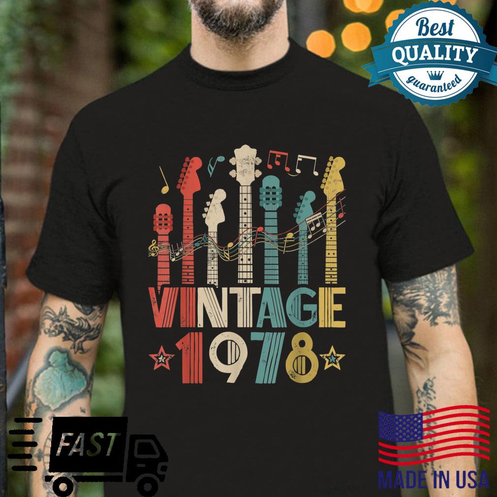 Retro Vintage 1978 Guitar 1978 Birthday Guitarist Shirt