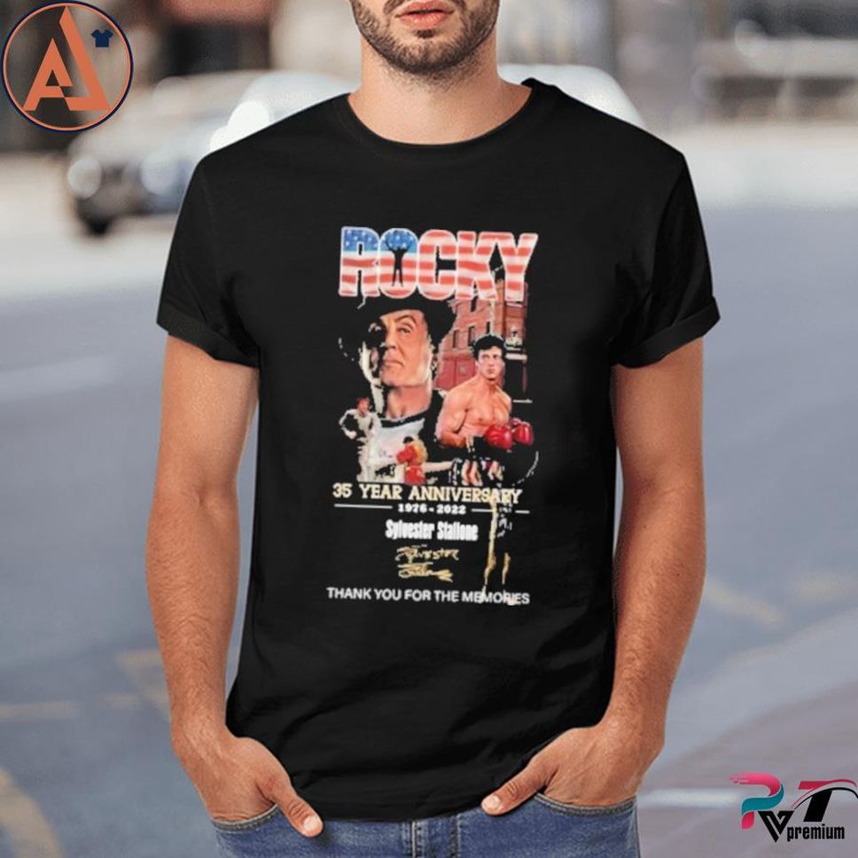 Rocky 35 Years Anniversary 1976 2022 Sylvester Stallone Thank You For The Memories Shirt