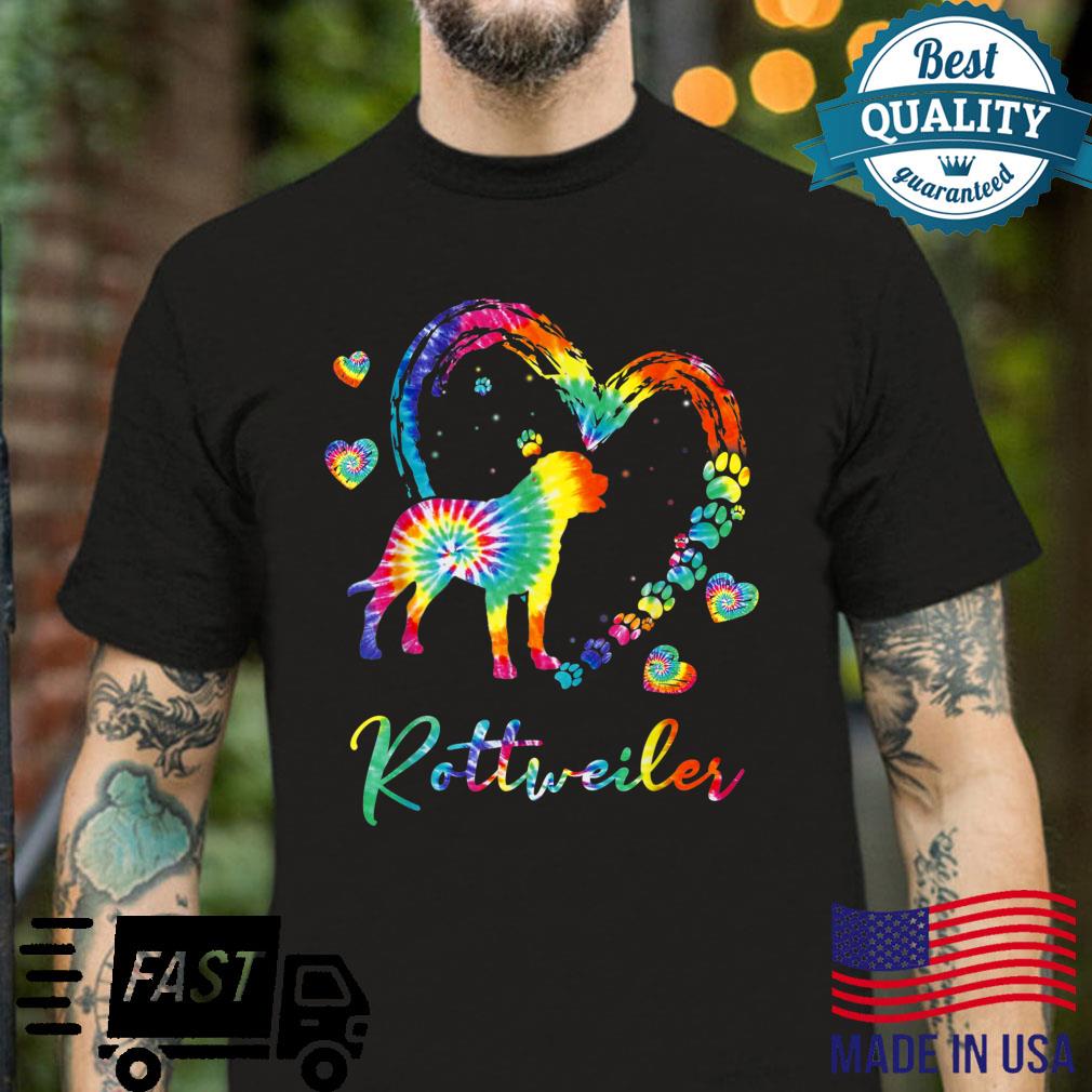 Rottweiler Tie Dye Rainbow Dog Shirt