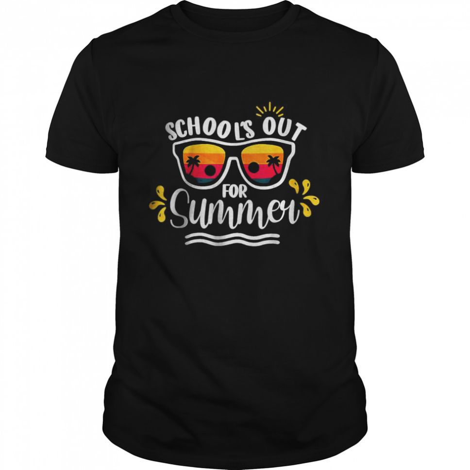 Schools Out For Summer Vintage Sunglasses For Teacher T Shirt