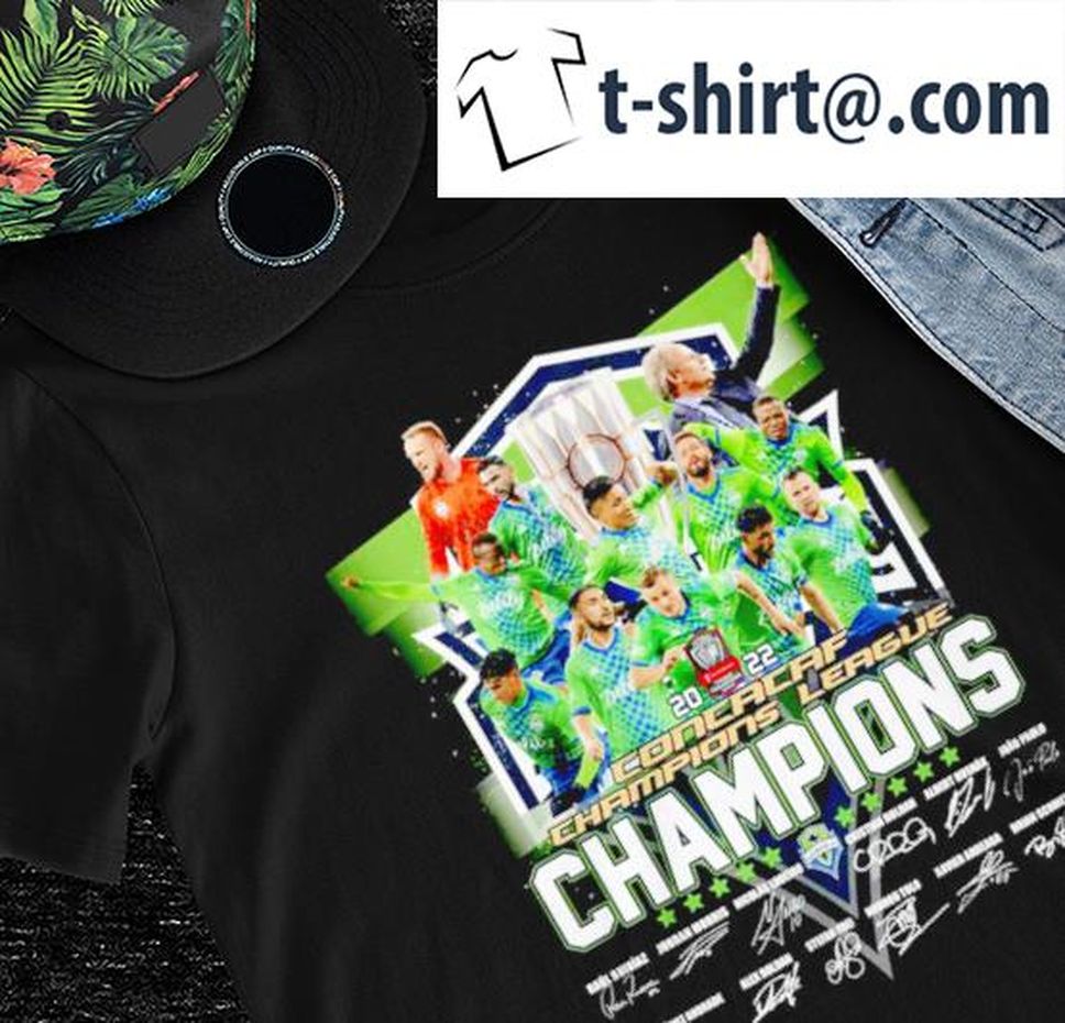 Seattle Sounders FC 2022 Concacaf Champions League Champions Signatures Shirt