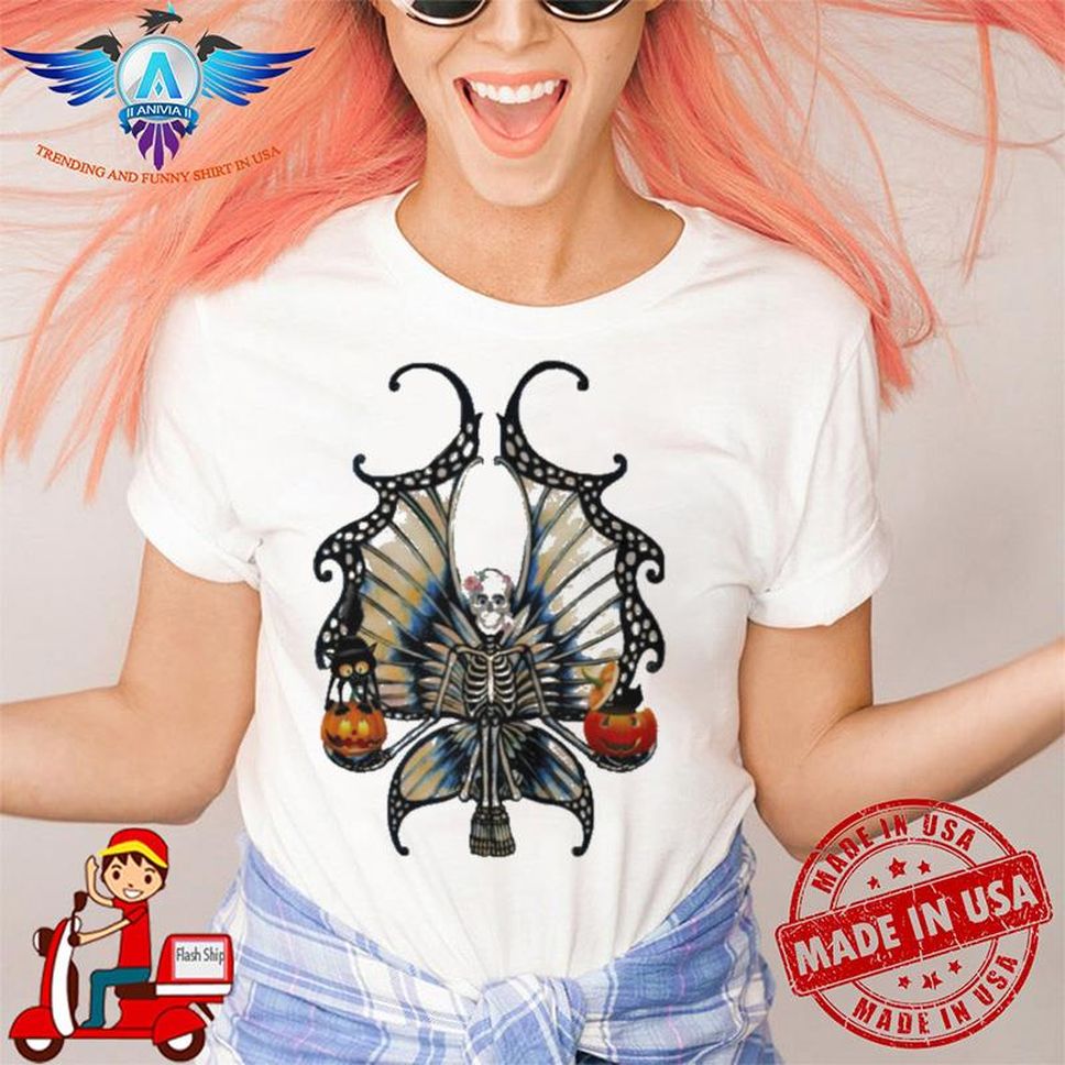 Skeleton Fairy Grunge Fairycore Aesthetic Gothic Cottagecore Art Shirt