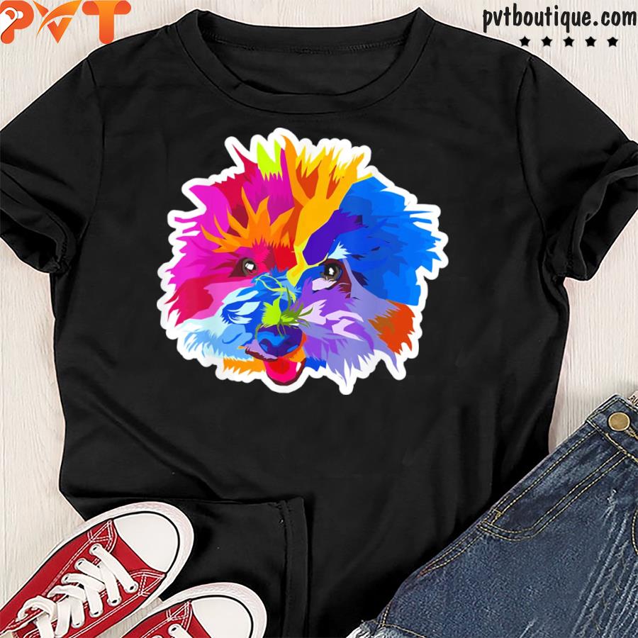 Small hairy and colorful dog shirt