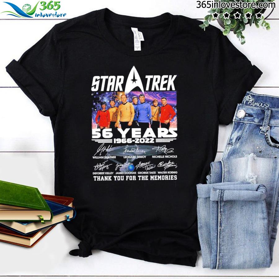 Star Trek 55th anniversary 19662022 thank you for the memories  shirt