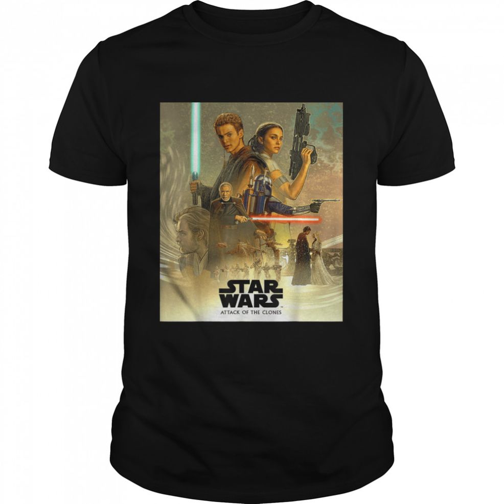 Star Wars Celebration Attack Of The Clones Mural T Shirt T Shirt
