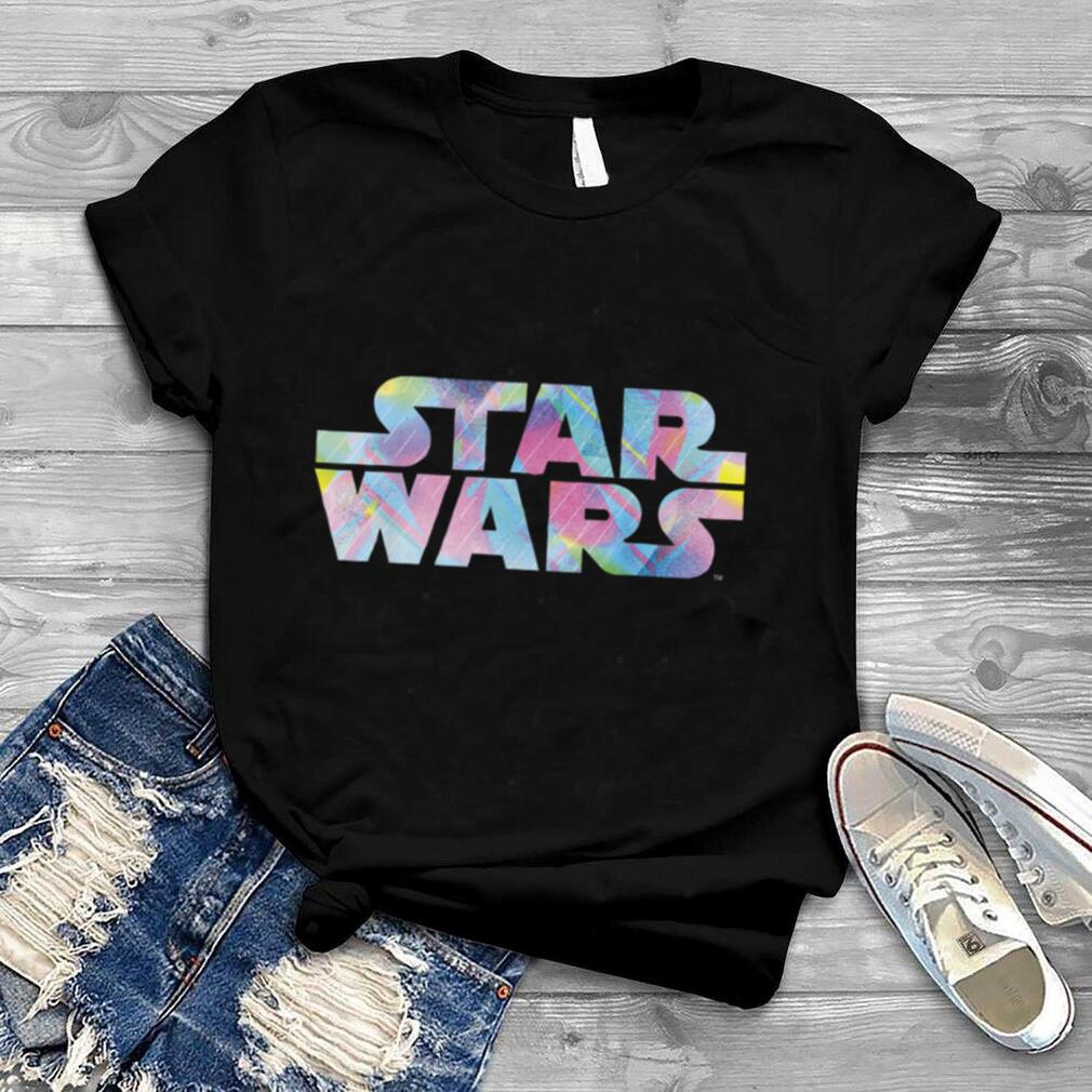 Star Wars Iridescent Pop Logo Graphic T Shirt