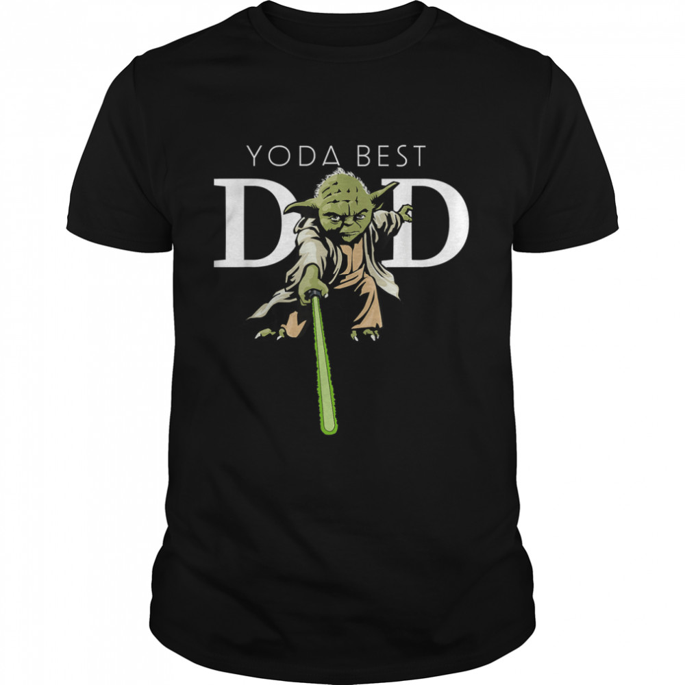 Star Wars Yoda Lightsaber Best Dad Father’s Day Men’s T-Shirt