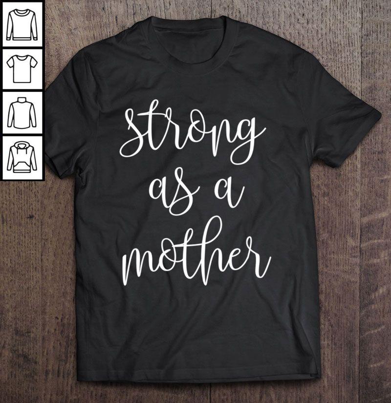 Strong As A Mother Black V-Neck T-Shirt