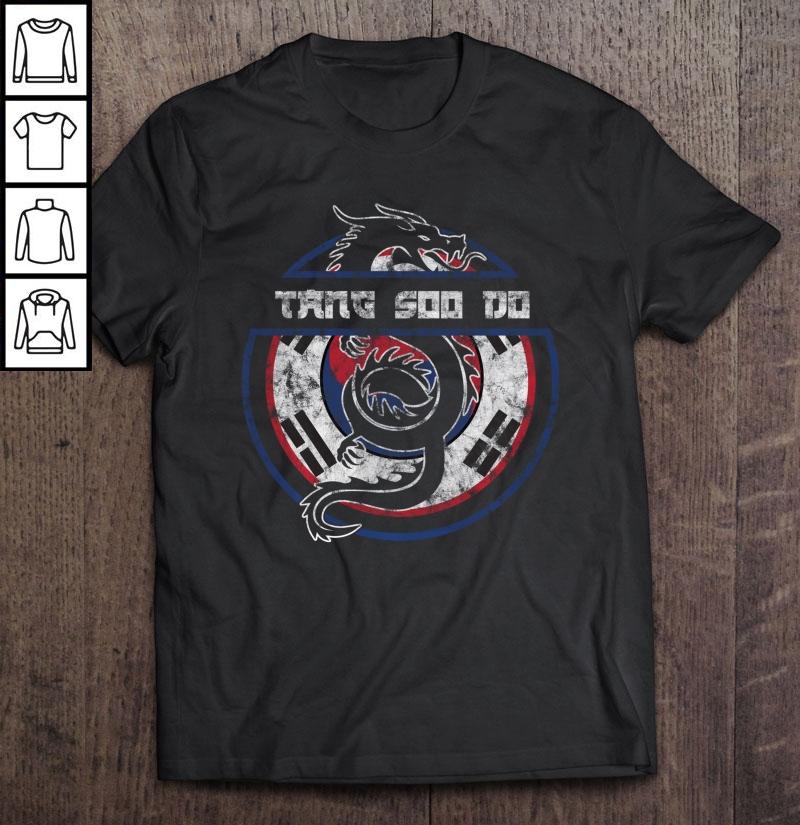 Tang Soo Do Shirt Martial Arts Gift Dragon Korean Flag T-shirt