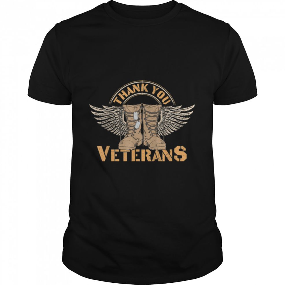 Thank You Veteran U.S. Flag Retired Soldier T Shirt B09ZNJW7XC