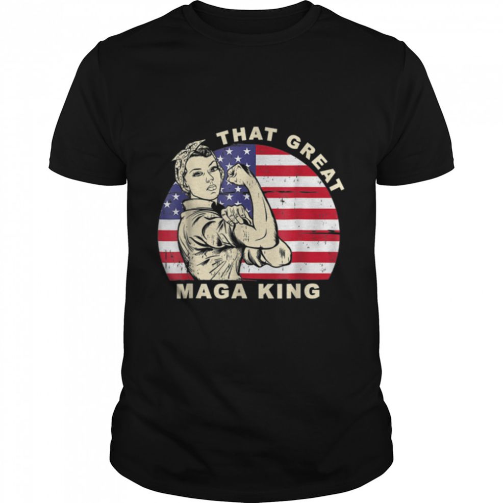That Great Ultra Maga King Messy Bun Funny Trump Anti Joe Bi T Shirt B0B1C4YTMD