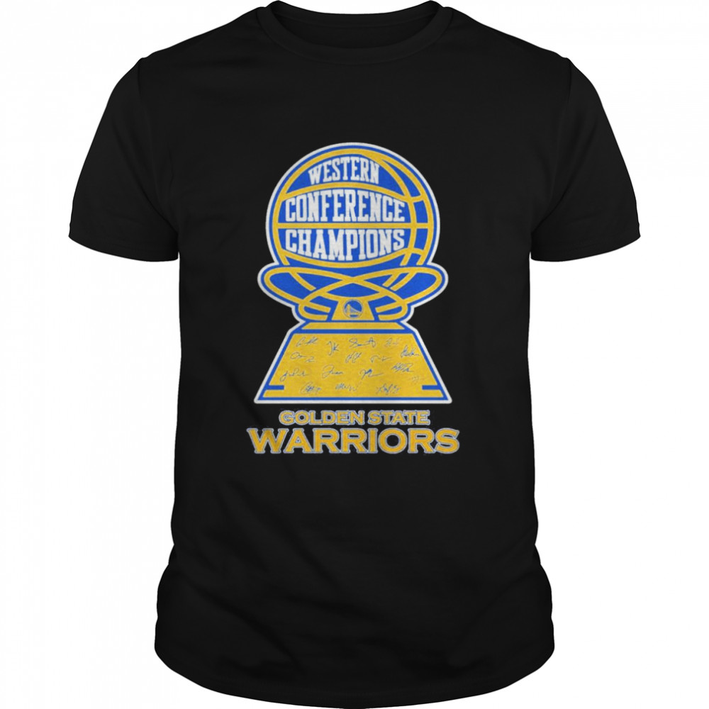 The Golden State Warriors Scores Western Conference Champions Signatures Shirt