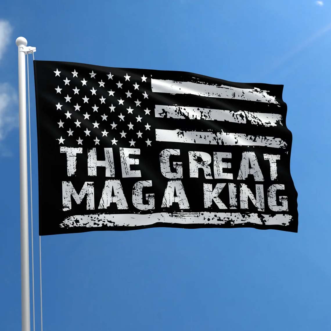The Great Maga King American Patriotic House Flag For Trump Support Family 4th Of July Flag