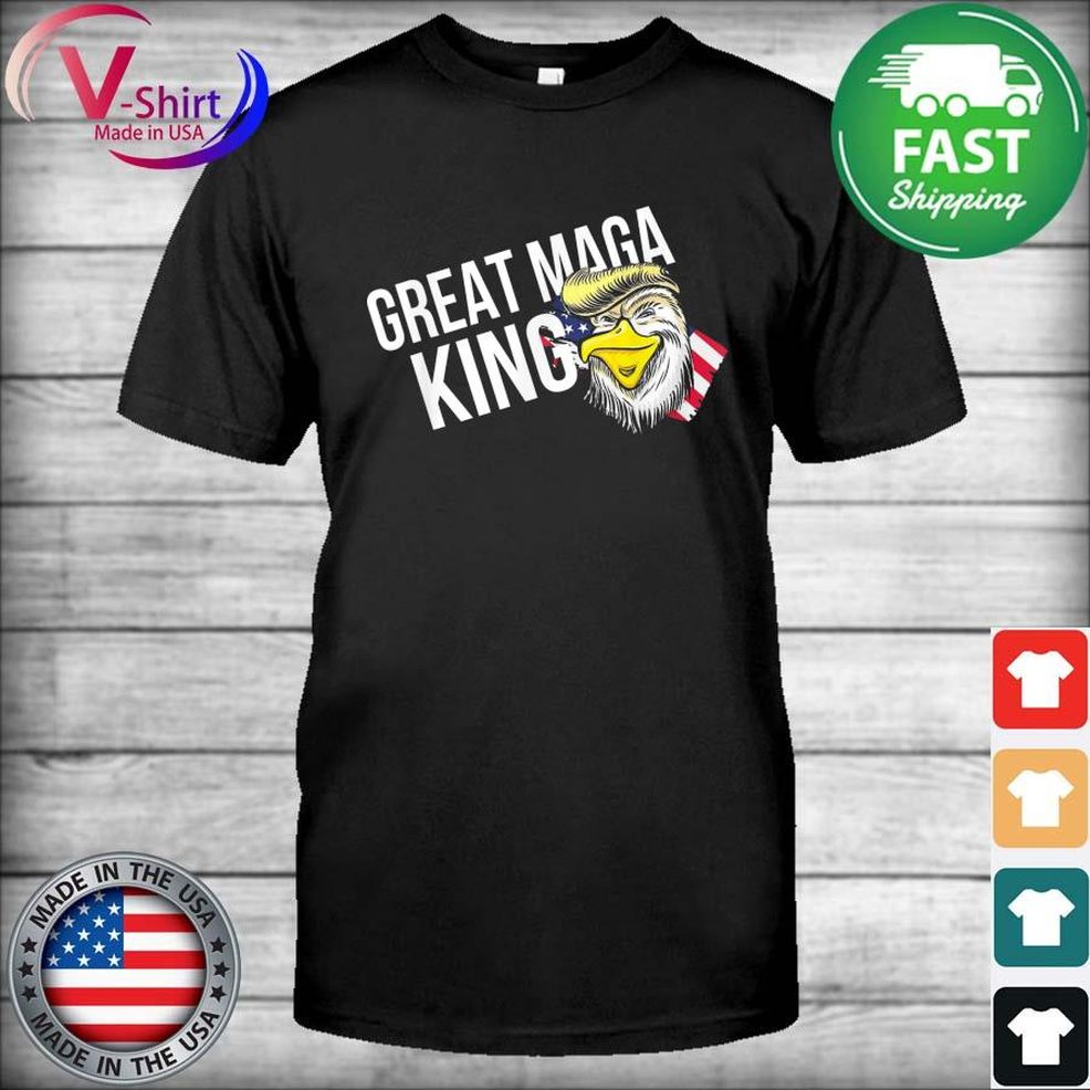 The Great Maga King Trump Happy 4th Of July American Flag T Shirt