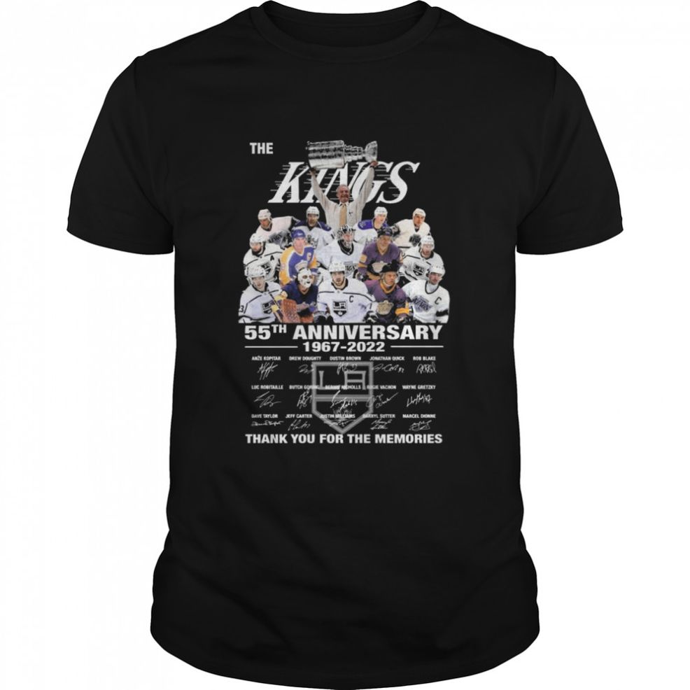The Los Angeles Kings 55th Anniversary 1967 2022 Thank You For The Memories Signatures Shirt