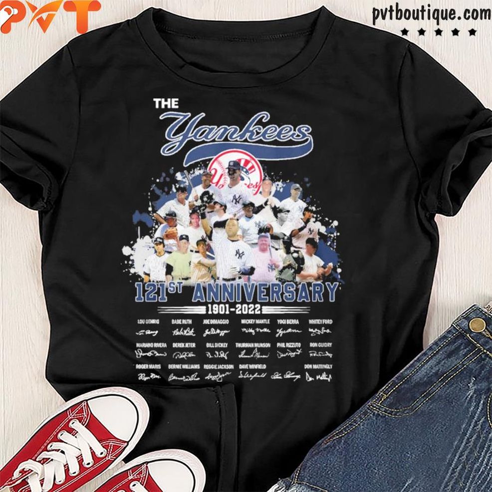 The Yankees 121st Anniversary 1901 2022 Signatures Shirt