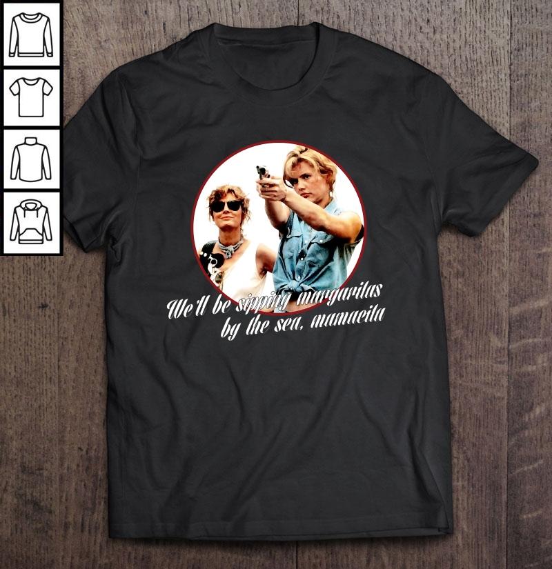 Thelma And Louise Margaritas By The Sea Fitted TShirt